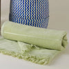 NOVICA Green Oasis Turkish Cotton Towel (set of 2)