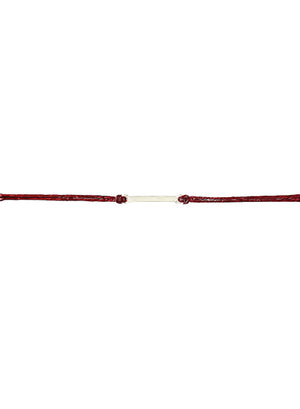 Dogeared Simplicity Small Bar Maroon Linen Bracelet - ONLY 4 LEFT IN STOCK
