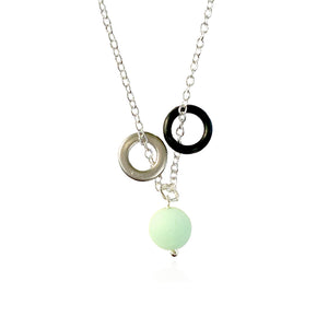 Gogh Jewelry Design Zero Waste Charm Necklace with Amazonite