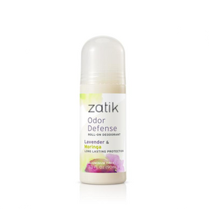 Zatik Odor Defense Roll On Deodorant Lavender and Moringa (set of 2)